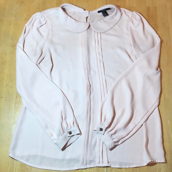 Forever 21 Tops - Forever 21 Baby Pink Long Sleeve Blouse